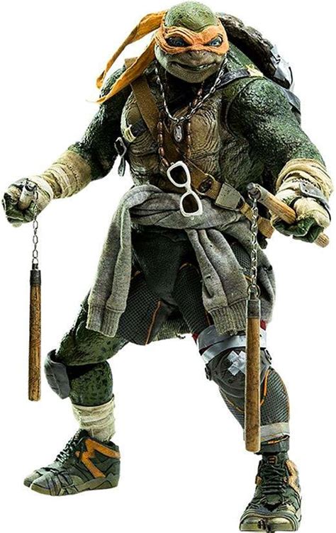 Teenage Mutant Ninja Turtles 2014 Movie Michelangelo 16 Collectible Figure Threezero ThreeA - ToyWiz