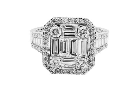 18ct White Gold Diamond Engagement Ring 1.82ct