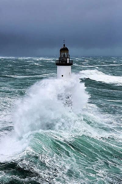 Rough seas at dAr-Men lighthouse during Storm Ruth, Ile de Sein (#15317448)