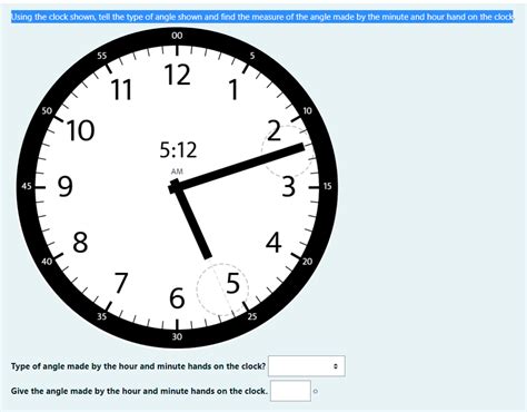 Solved Type of angle made by the hour and minute hands on | Chegg.com