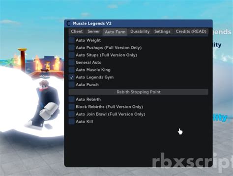 Muscle Legends [Auto Weight, Auto Kill, Auto Rebirth] Scripts | RbxScript