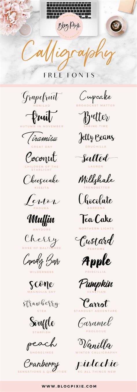 Free Calligraphy Fonts - Best Free Fonts Collections - Blog Pixie