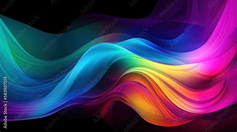 LGBT flag wallpaper. Waves of the color of the rainbow. Abstract ...