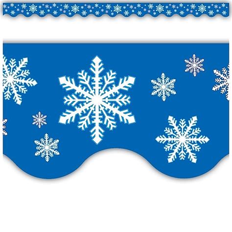 Blue Snowflakes Border