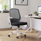 Odinlake Ergonomic Home Office Chair - Mid Back Gray Task Chairs with Thickened Cushion for Work ...