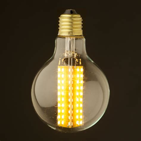 6 Watt Dimmable LED E27 Clear 80mm round bulb