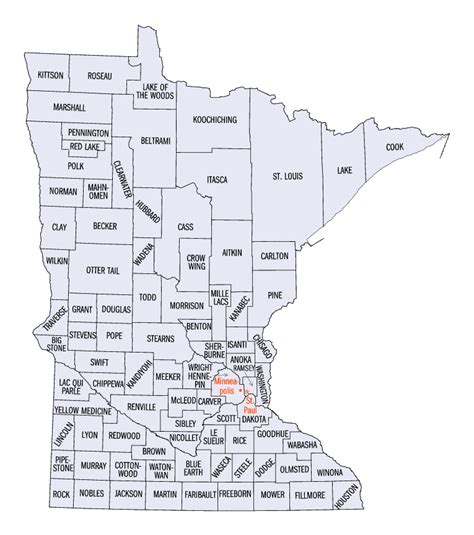 Mn State Map Of Counties - Allina Madeline