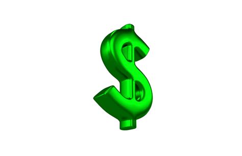 3D model Dollar Symbol v2 006 VR / AR / low-poly | CGTrader