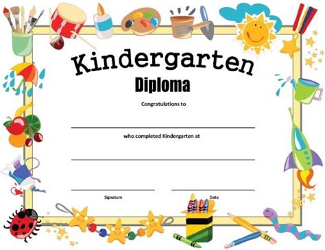 Free Editable Kindergarten Certificate Templates - PRINTABLE TEMPLATES