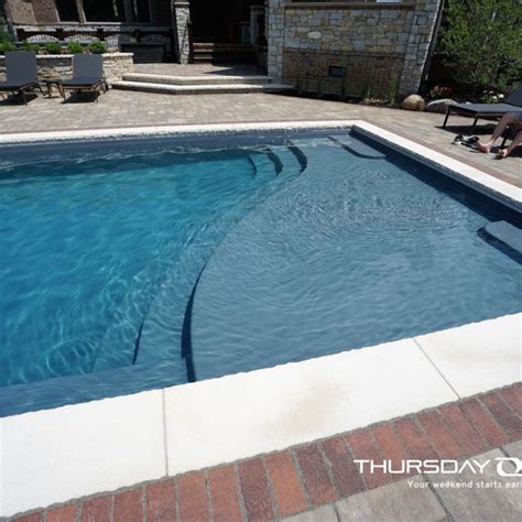 Graphite Colored Fiberglass Pool by Thursday Pools | Pool, Pool colors, Fiberglass pools