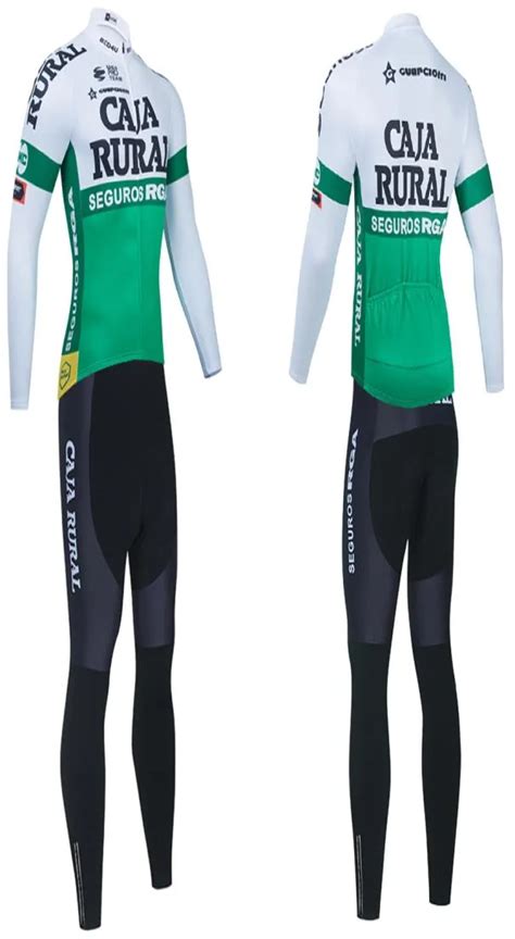 2023 CAJA RURAL Winter Cycling Team Jersey Sportswear 20D Pants Maillot MTB Thermal Fleece Bike ...