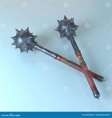 Two Maces, Morningstar, Spiked Club, Flail Stock Photo - Image of knight, blunt: 184523034