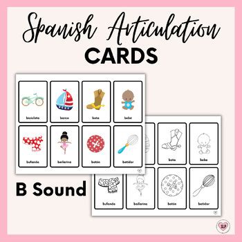 B Sound Articulation Cards for Speech Therapy by BilingualSLP LLC