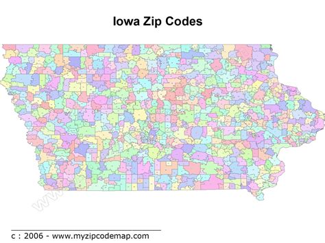 Iowa Zip Code Maps - Free Iowa Zip Code Maps