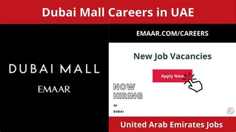 Dubai Mall Careers in Dubai 2024: New Job Openings