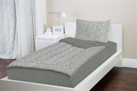 Amazon.com - Zipit Bedding Set, Full, Gray Geometric - Zip-Up Your Sheets and Comforter Like a ...