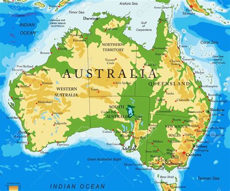 Australia-physical map - RECOPE