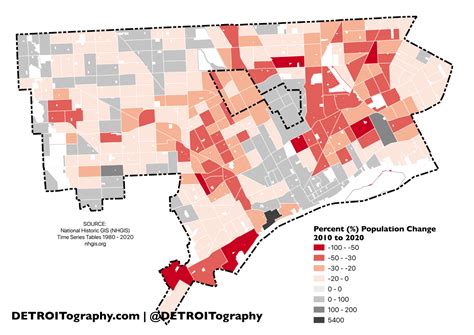 Map: Exploring Detroit Population Change from 2010 to 2020 | DETROITography