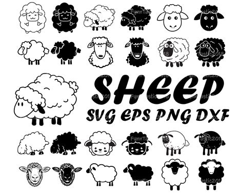 Cheviot Sheep Svg Sheep Silhouette Sheep SVG Cut Files Buck Sheep Svg Sheep Bundle Columbia ...