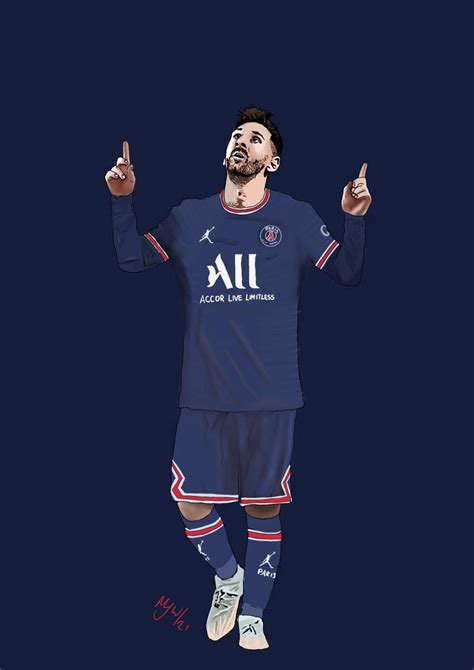 Download Messi PSG Vector Art Wallpaper | Wallpapers.com