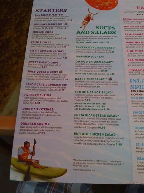 Cheeseburger In Paradise Menu, Menu for Cheeseburger In Paradise, Myrtle Beach, Myrtle Beach ...