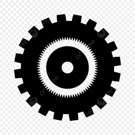 Gears Silhouette PNG Images, Element Silhouette Industrial Gear Shape, Gear Png, Gear Vector ...