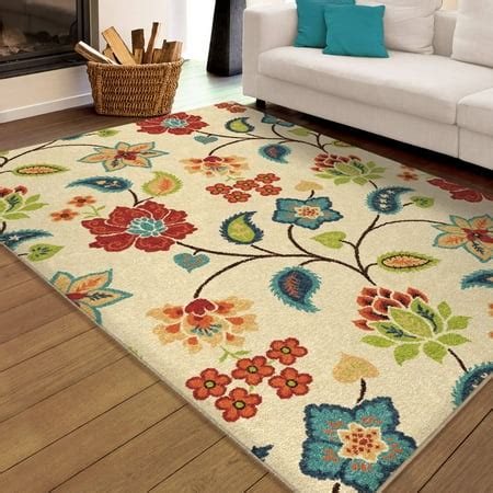 Orian Rugs Bright Colors Floral Garden Chintz Ivory Area Rug - Walmart.com