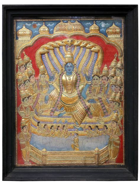 "Vaikuntha Narayana" Vishnu as the Lord of Vaikuntha | Traditional ...