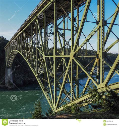 Deception Pass Bridge stock photo. Image of architecture - 102576614