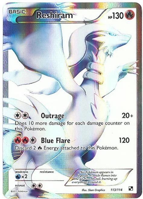 Pokemon Black & White Single Reshiram 113/114 | DA Card World