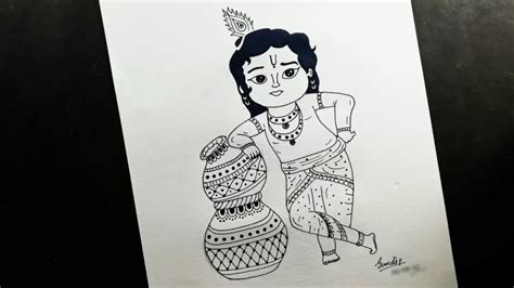 Easy Krishna Janmashtami Drawing Ideas for Beginners with Video Guide ...