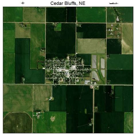 Aerial Photography Map of Cedar Bluffs, NE Nebraska