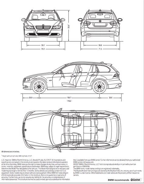 Bmw 3 series boot dimensions