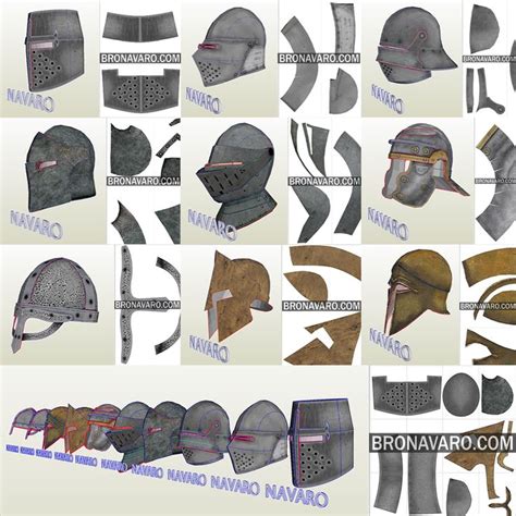 HISTORICAL MEDIEVAL Helmets (Foam Template) - Knight Cosplay Helmet ...