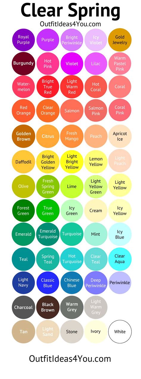 Fashion infographic : Pure Spring Color Palette (Clear Spring - InfographicNow.com | Your Number ...