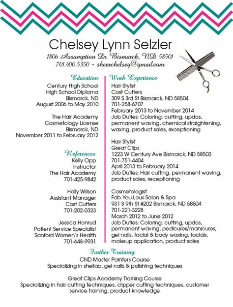 Hairstylist Resume | Hairstylist resume, Hairstylist tools, Beauty ...