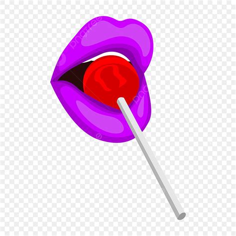 Cherry Graphic Vector Art PNG, Purple Lips And Cherry Lolipop Vector Image Graphic Clip Art ...