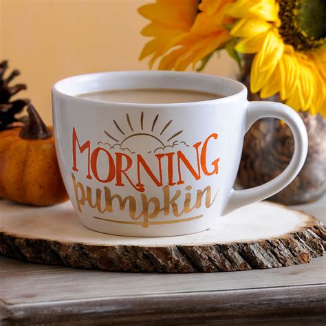 Morning Pumpkin Mug | Kirklands | Mugs, Happy fall y'all, Cute coffee mugs