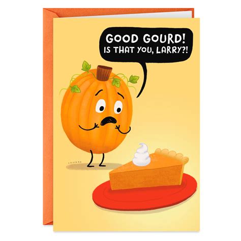 Sweet Surprises Pumpkin Pie Funny Thanksgiving Card - Greeting Cards - Hallmark