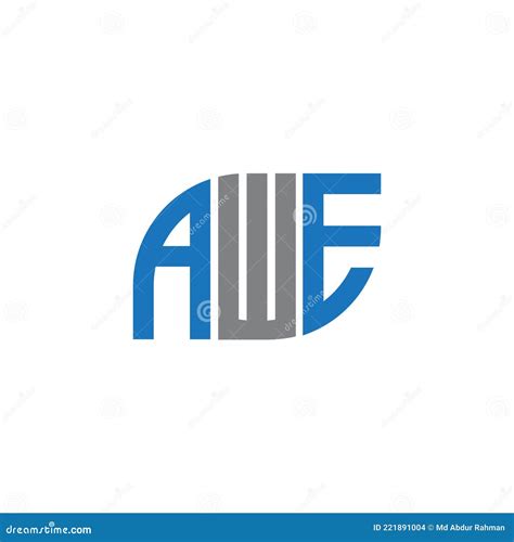 AWE Letter Logo Design on White Background.AWE Creative Initials Letter Logo Concept Stock ...