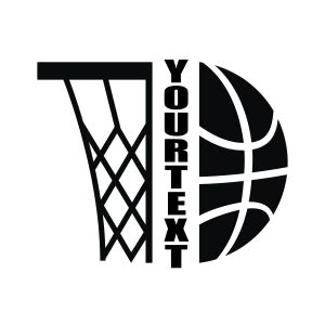 Half Basketball SVG, Basketball Hoops Monogram SVG | PremiumSVG