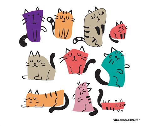 Cartoon Cat Svg Cats Svg Cat Clipart Cute Cat Svg Funny - Etsy