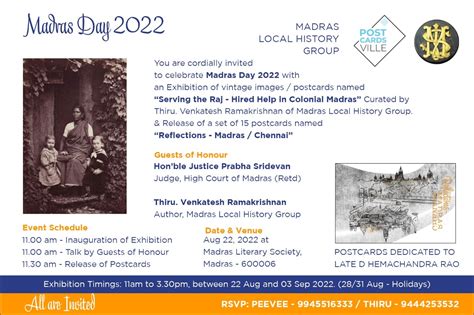 Madras Day Events- 2022 – Chennaionline