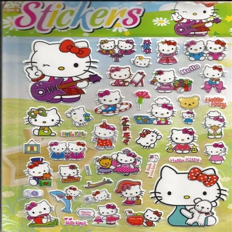 super big size hello kitty sticker 3D bubble stickers scrapbooking for kids Diary Notebook Label ...