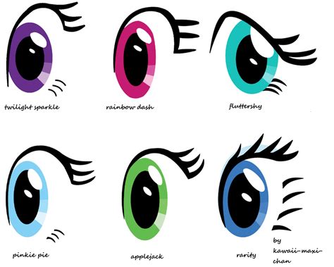 My Little Pony Eye Styles by kawaii-maxi-chan on DeviantArt