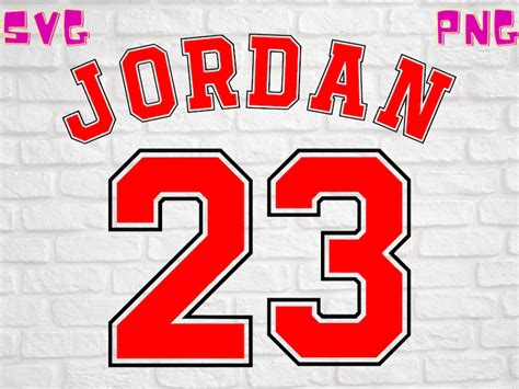 Chicago Bulls Michael Jordan Jersey Number 23 Back svg | Etsy