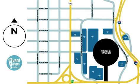 Denver Broncos Stadium Parking Map