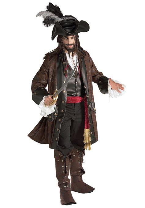 Authentic Caribbean Pirate Adult Costume - Deluxe Male Pirate Costumes