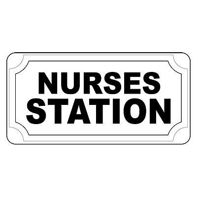 Nurses Station Black Retro Vintage Style Metal Sign - 8 In X 12 In With Holes | eBay