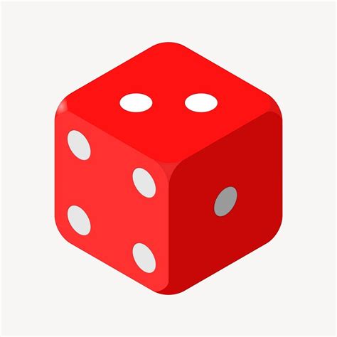 Red dice clipart illustration psd. | Free PSD - rawpixel